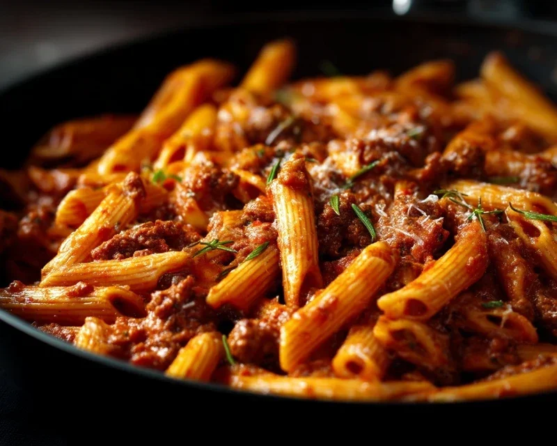 Beef Pasta in Tomato Sauce {Beef Ragu Pasta}