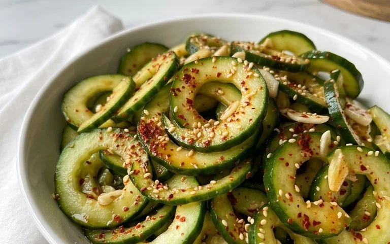 Spiral Cucumber Salad: Korean-Inspired Recipe