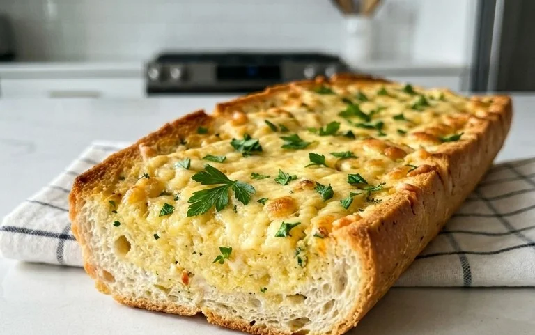 BEST CHEESY GARLIC BREAD RECIPE