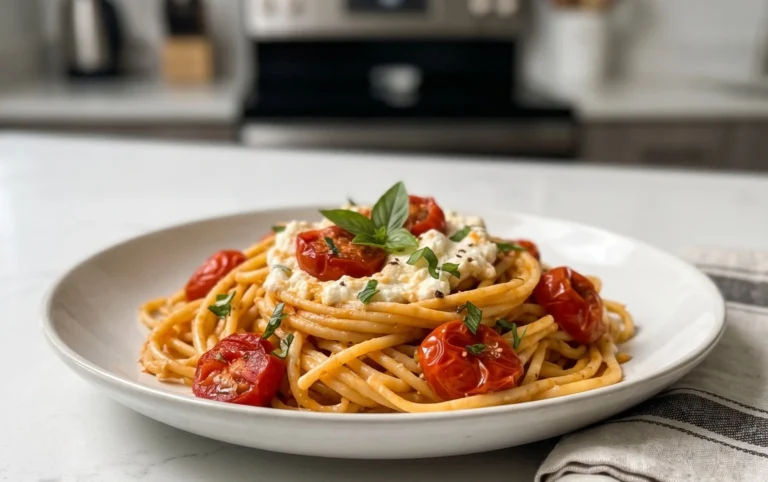 Roasted Tomato and Garlic Ricotta Pasta