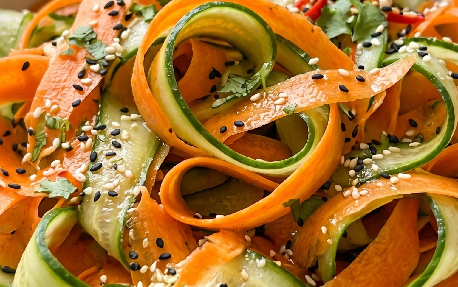 Carrot and Cucumber Ribbon Salad