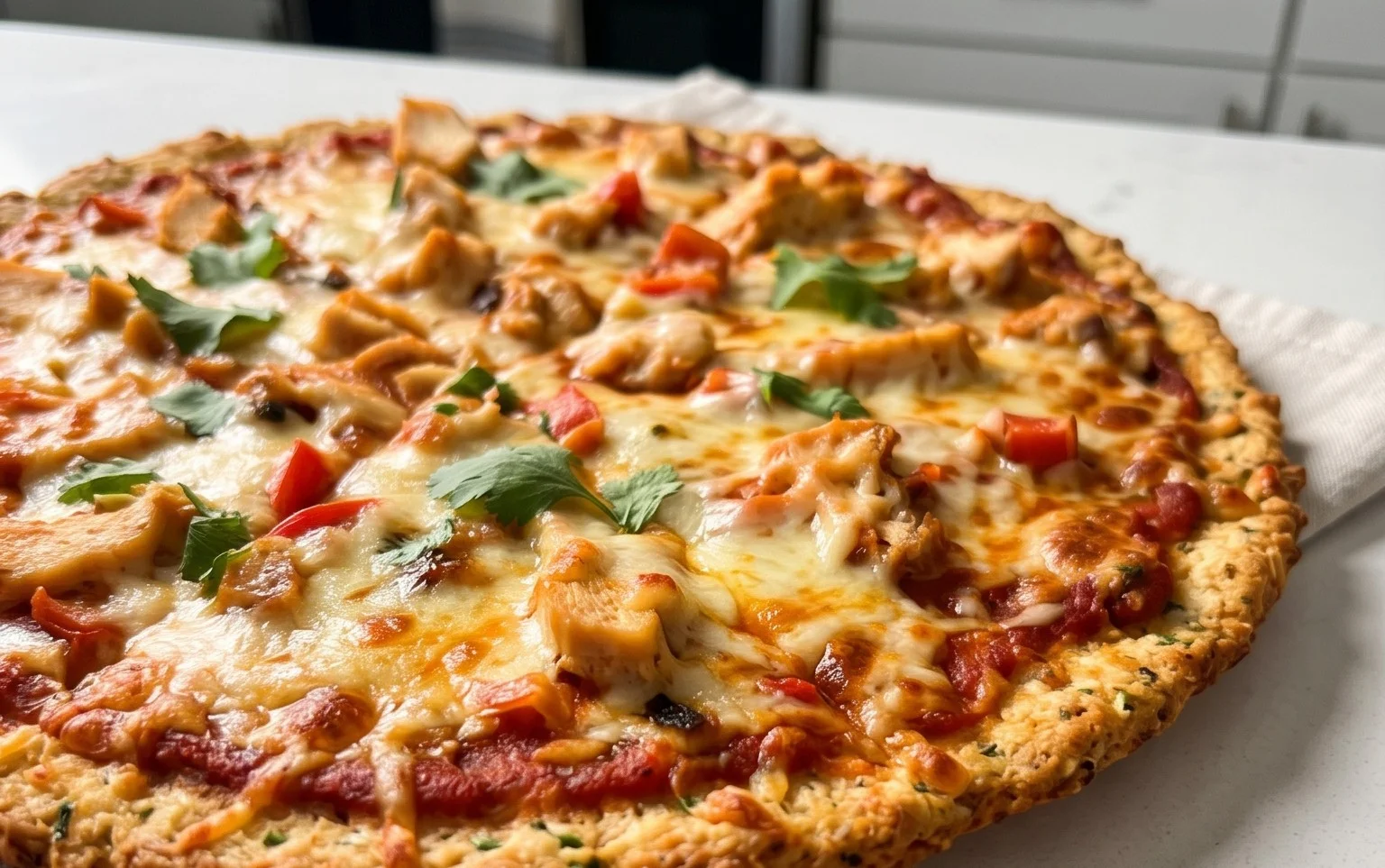 Chicken Crust Pizza (Low Carb + High Protein
