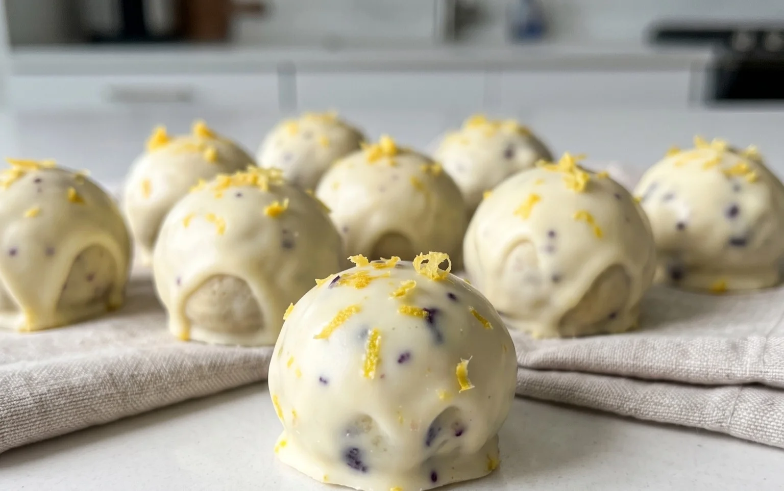 LEMON BLUEBERRY TRUFFLES