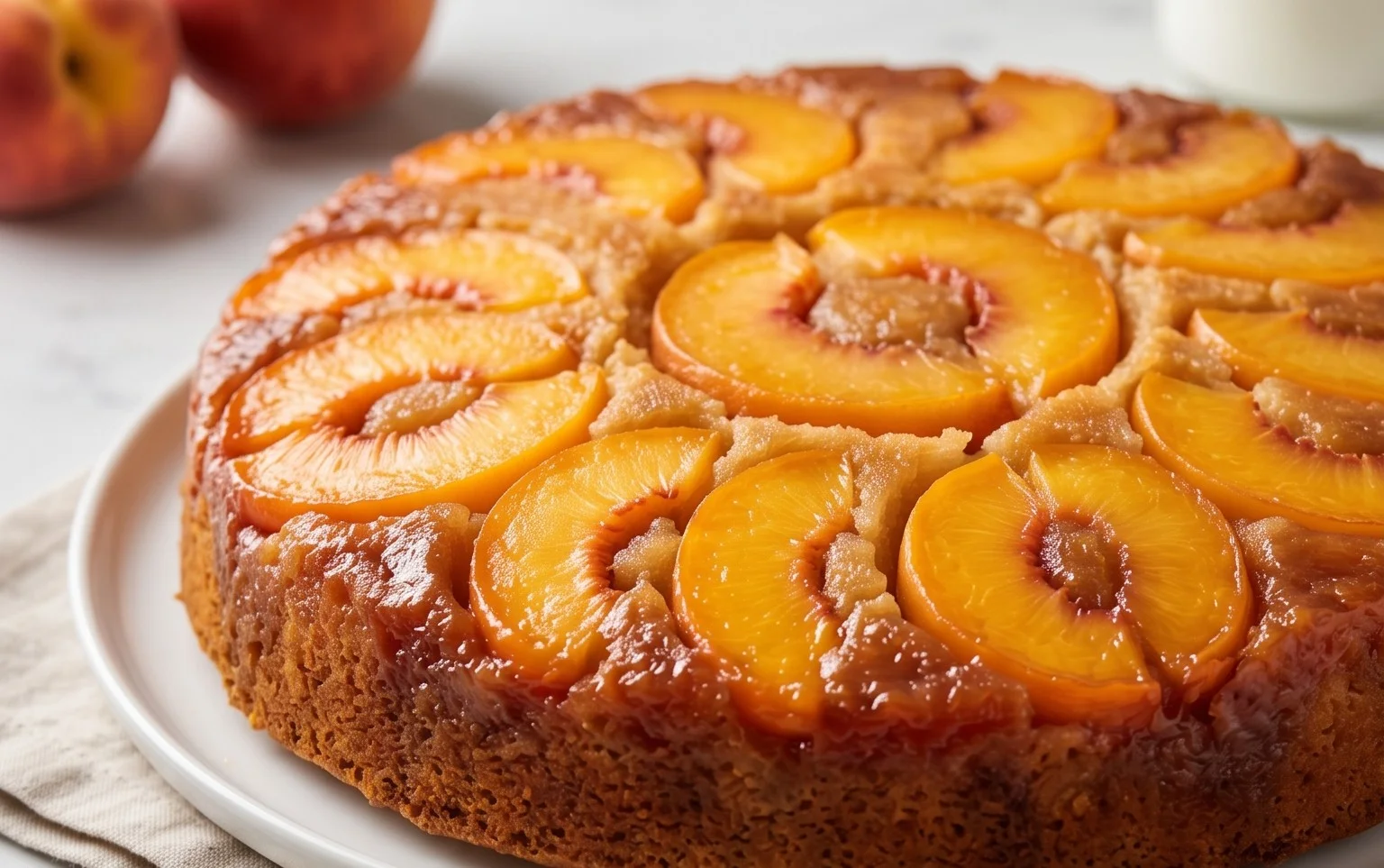 Peach Upside-Down Cake Recipe