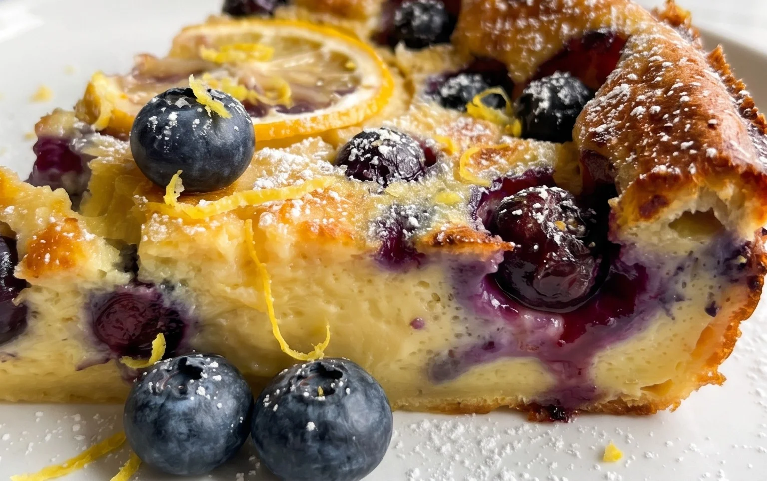 Lemon Blueberry Clafoutis