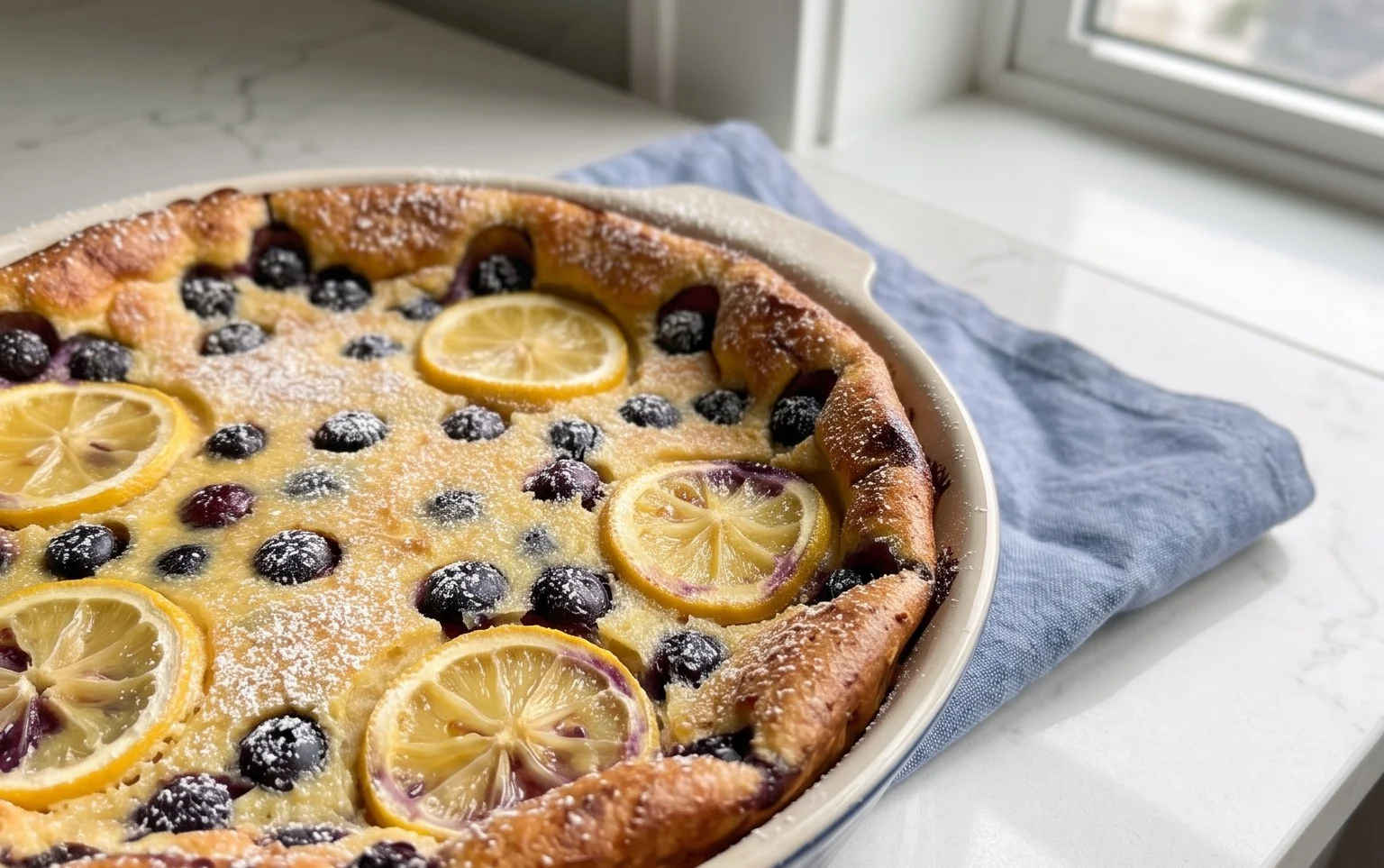 Lemon Blueberry Clafoutis