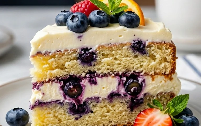 Nova Scotia Blueberry Cream Cake