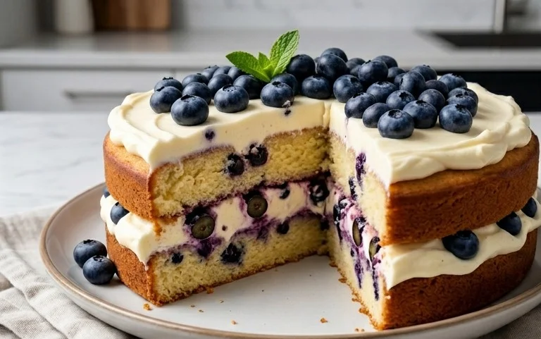 Nova Scotia Blueberry Cream Cake