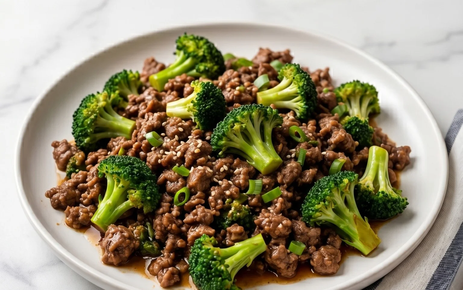 Ground Beef and Broccoli