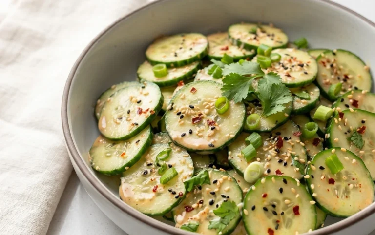 Creamy Asian Cucumber Salad Bowl