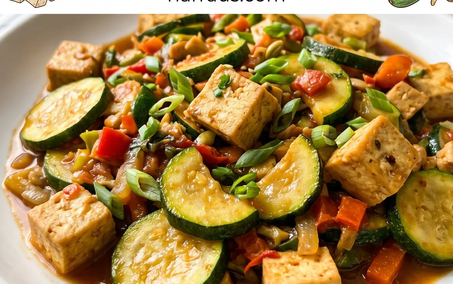 Zucchini Stir Fry With Tofu (Vegan)