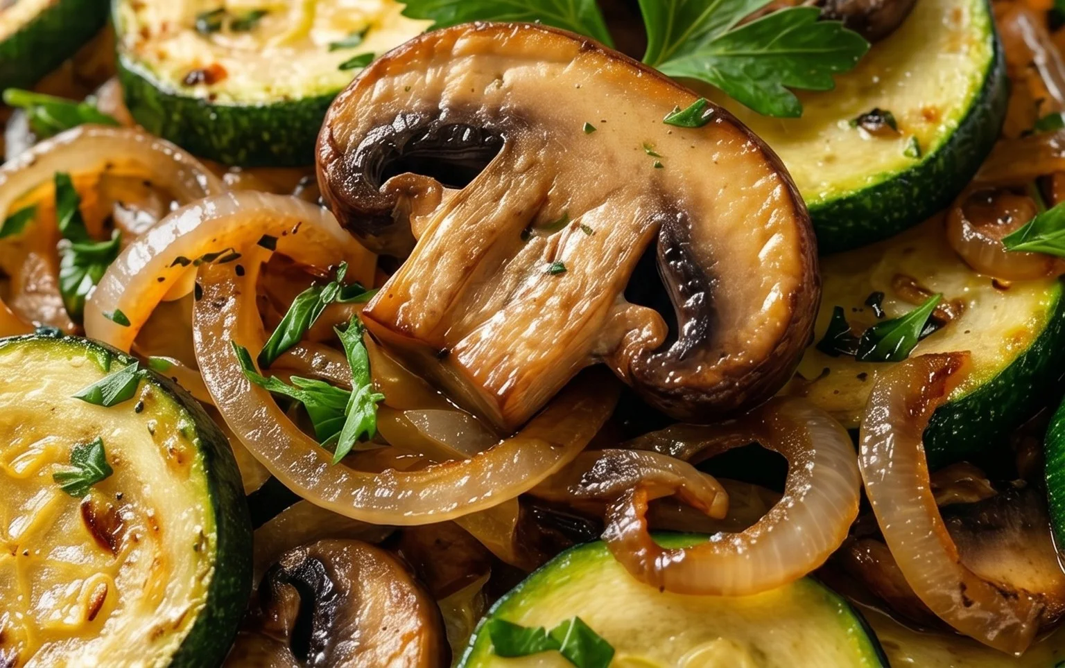 Skillet Zucchini and Mushrooms