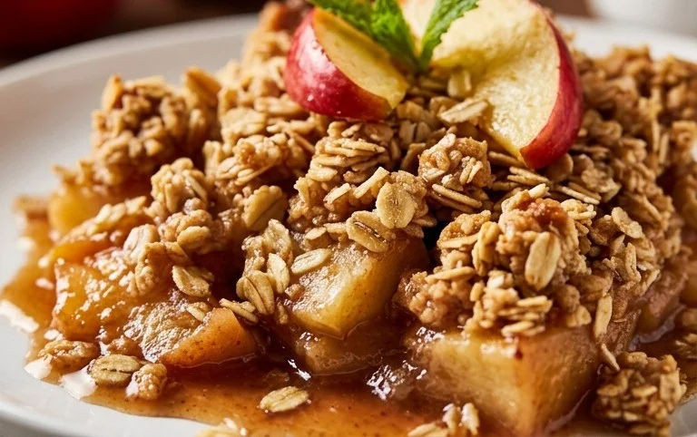 Healthy Breakfast Apple Crum extractble
