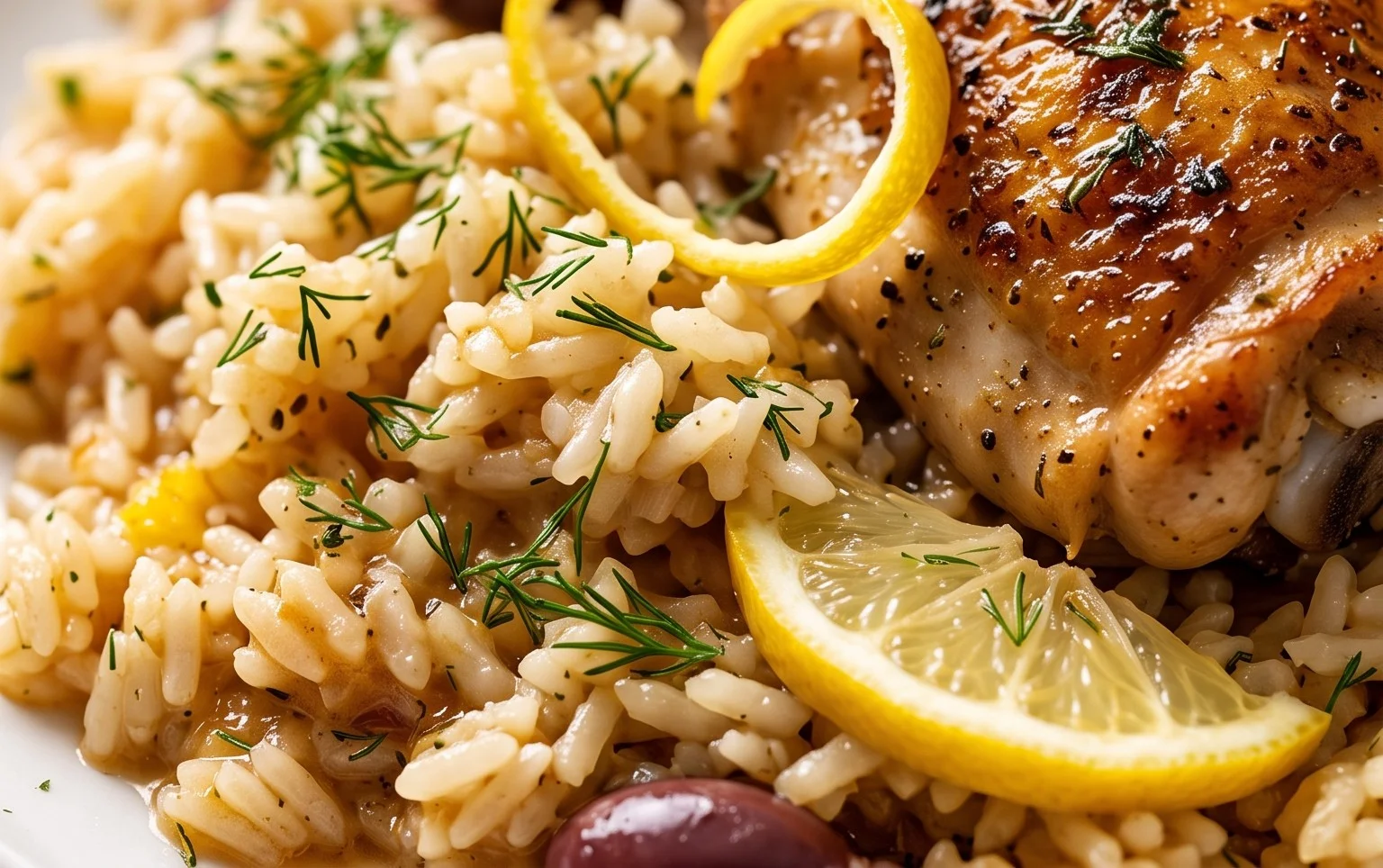 Greek Chicken and Lemon Rice (30 Minutes, One-Pot)