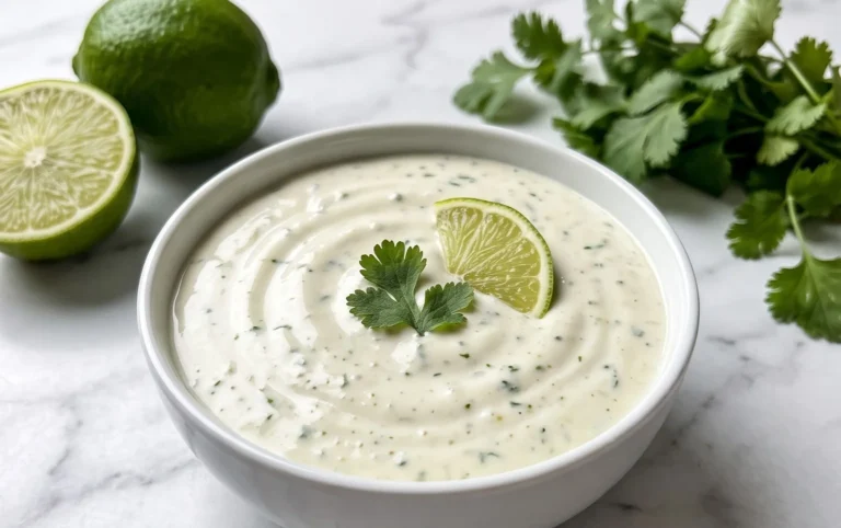 Creamy Garlic Lime Cilantro Sauce