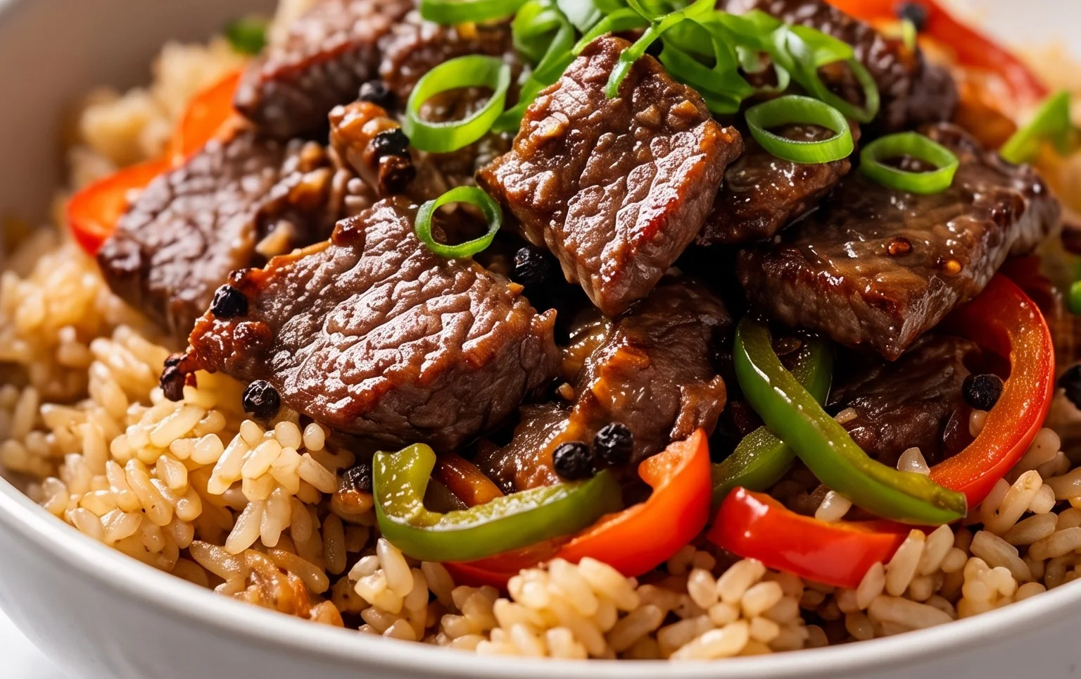Beef Pepper Rice Bowl is a delicious meal option.