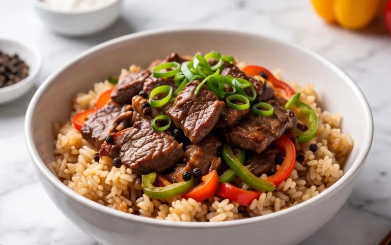 Beef Pepper Rice Bowl is a delicious meal option.
