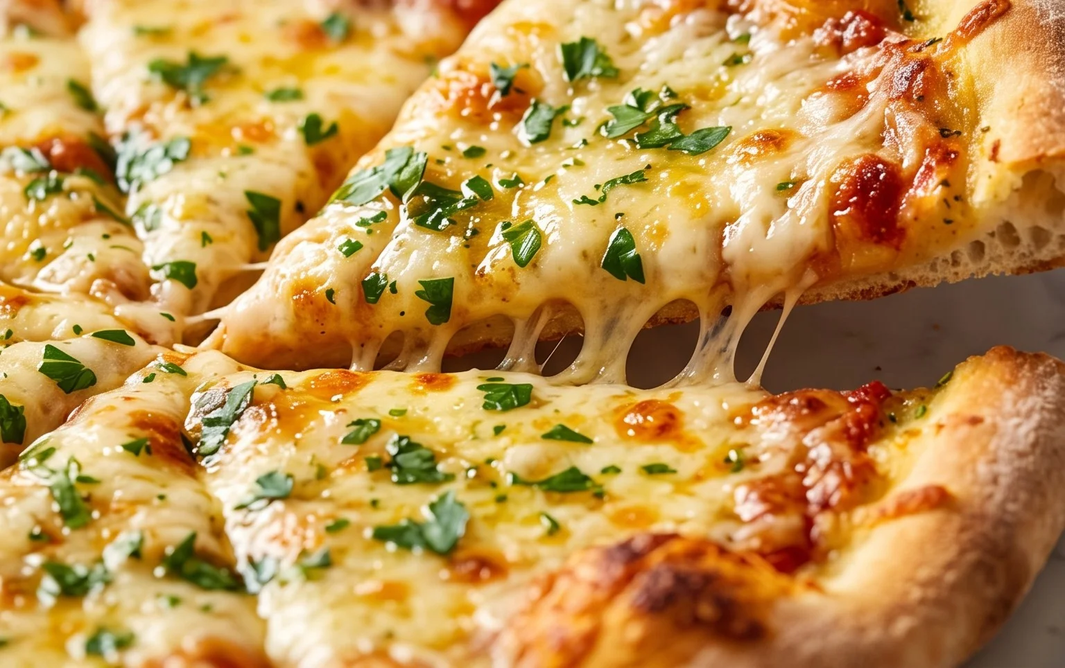 buttery garlic pizza