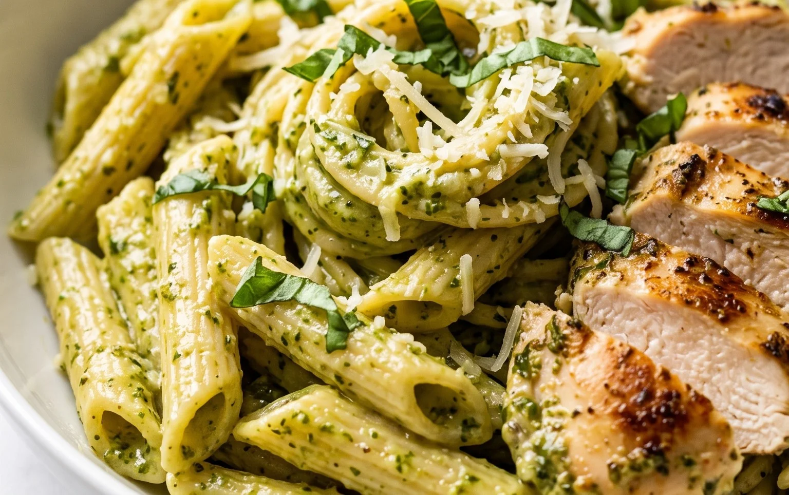 Creamy Chicken Pesto Pasta