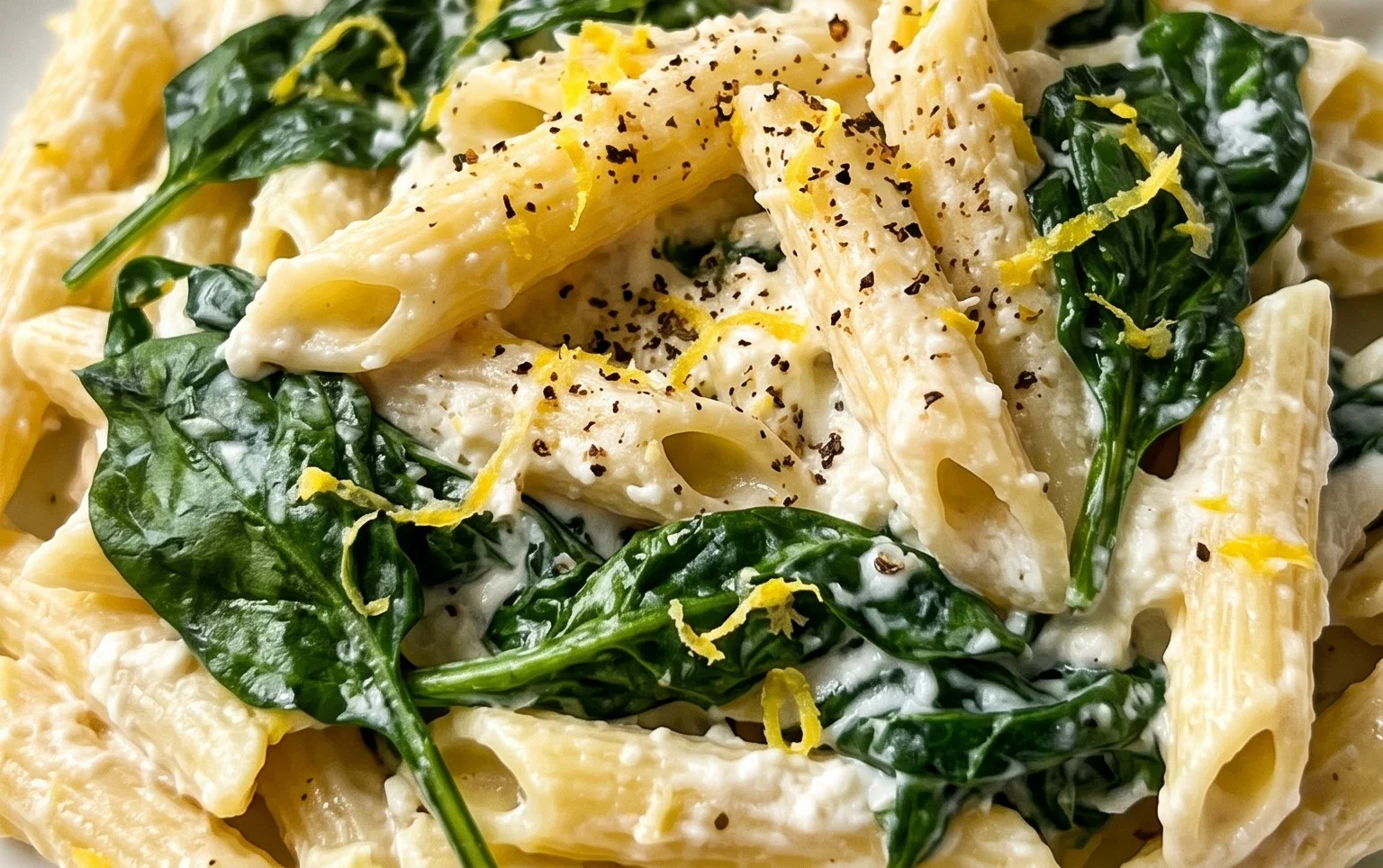 Lemon ricotta pasta & spinach