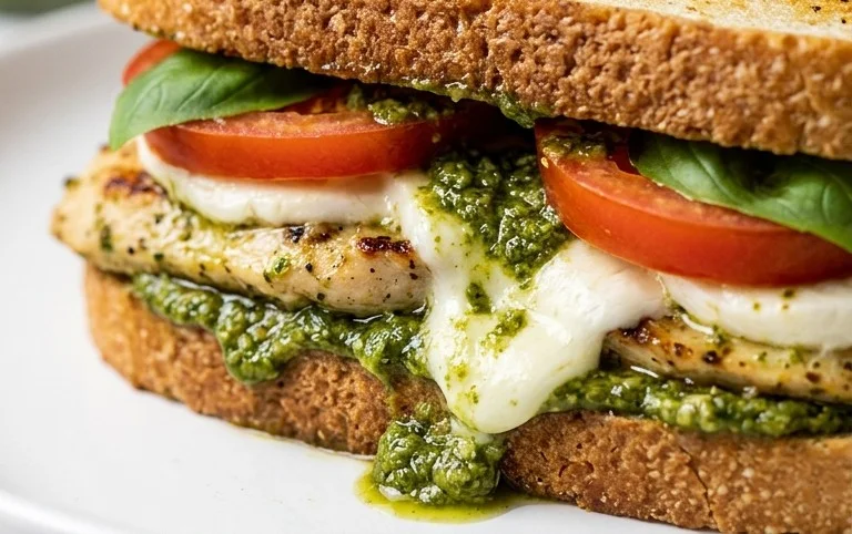 Chicken Pesto Caprese Sandwich