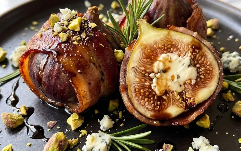 Beef Bacon Wrapped Stuffed Figs