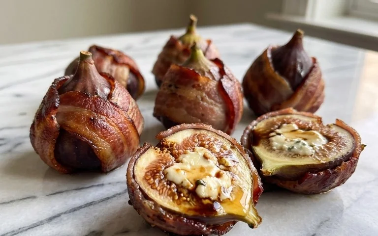 Beef Bacon Wrapped Stuffed Figs