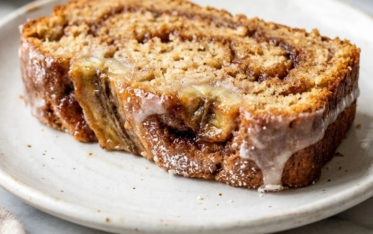Cinnamon Roll Banana Bread