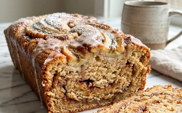 Cinnamon Roll Banana Bread