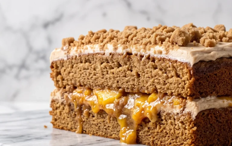 Brown Sugar Layer Cake with Peach Filling