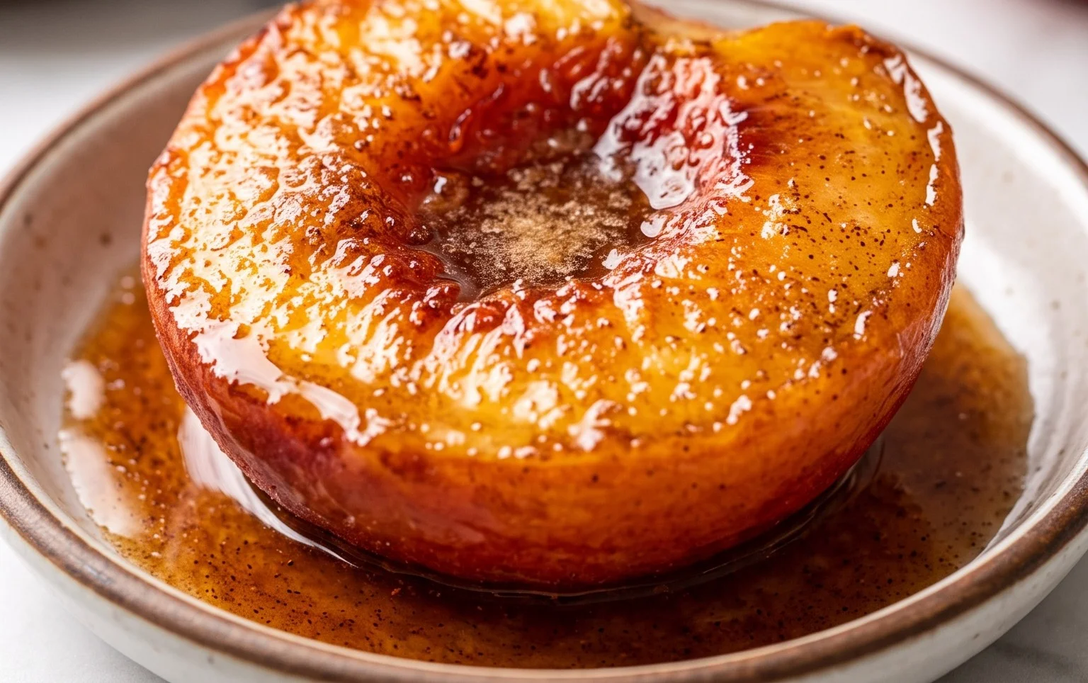 Cinnamon Sugar Baked Peaches