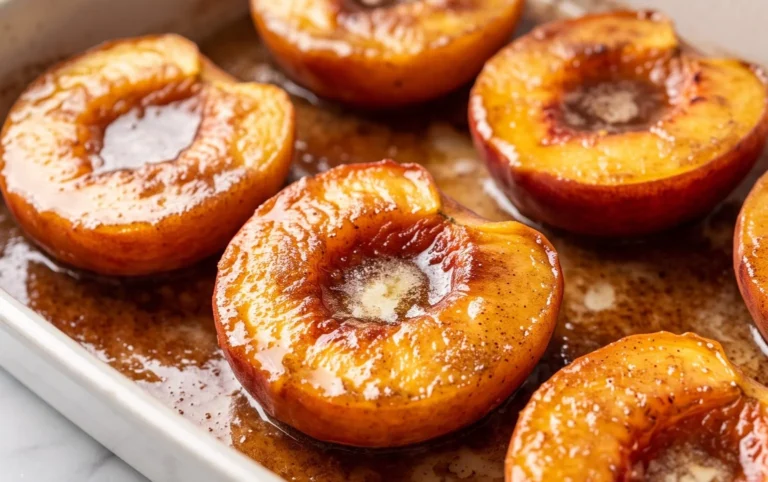 Cinnamon Sugar Baked Peaches