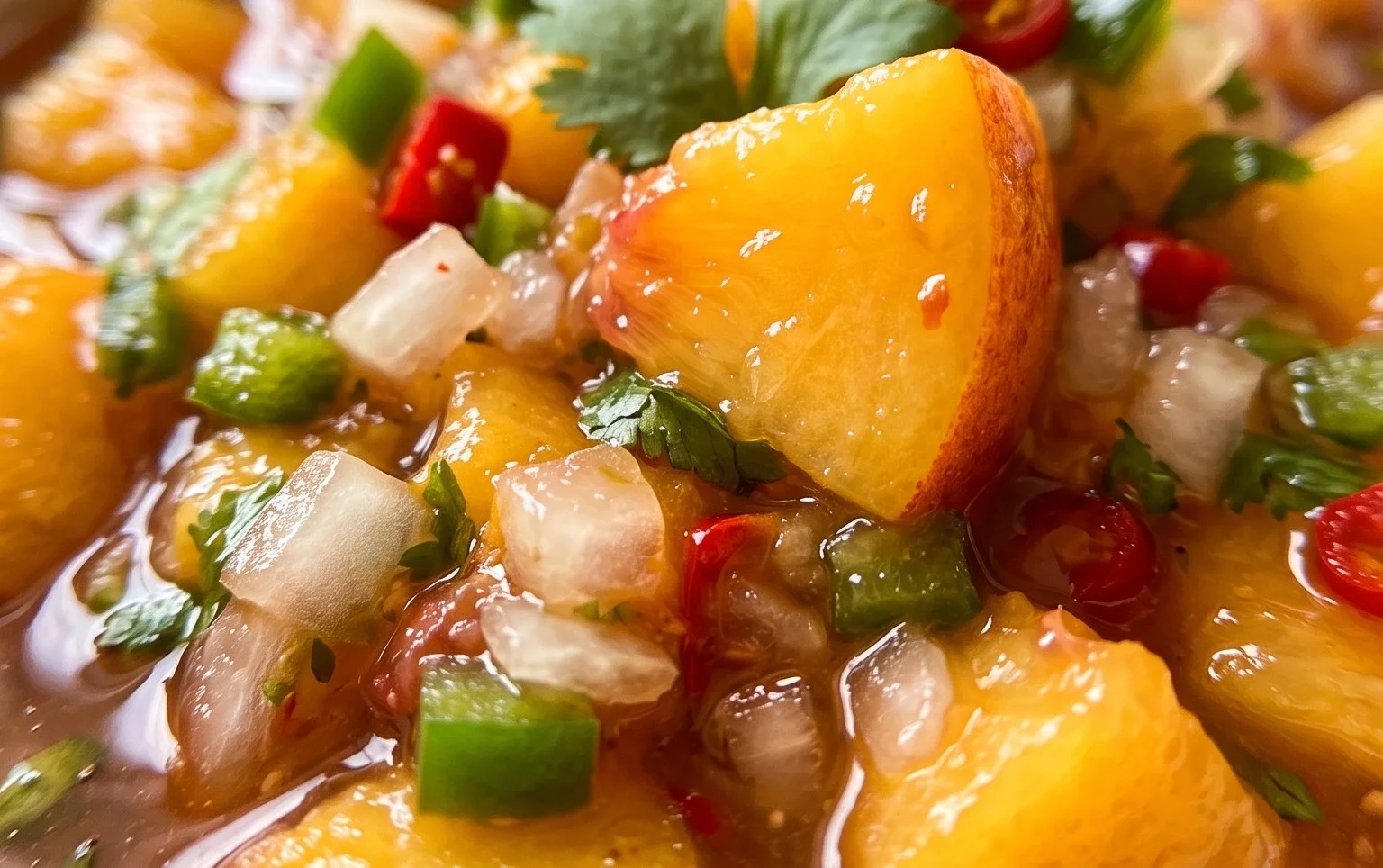 Sweet & Spicy Peach Salsa Canning Recipe