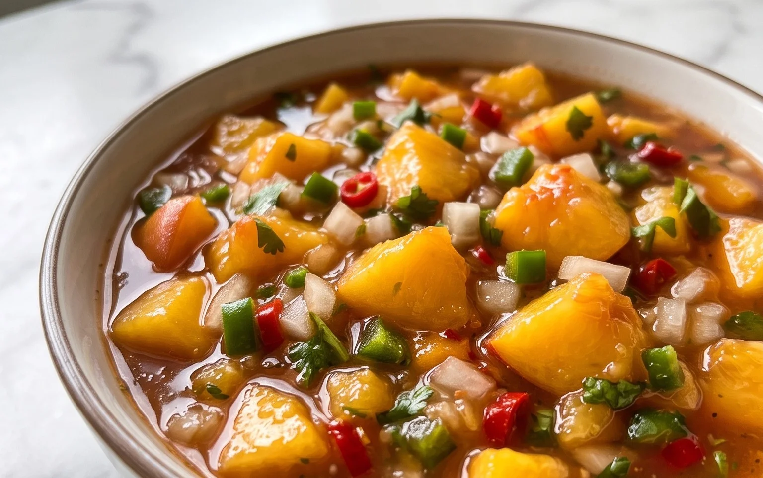 Sweet & Spicy Peach Salsa Canning Recipe