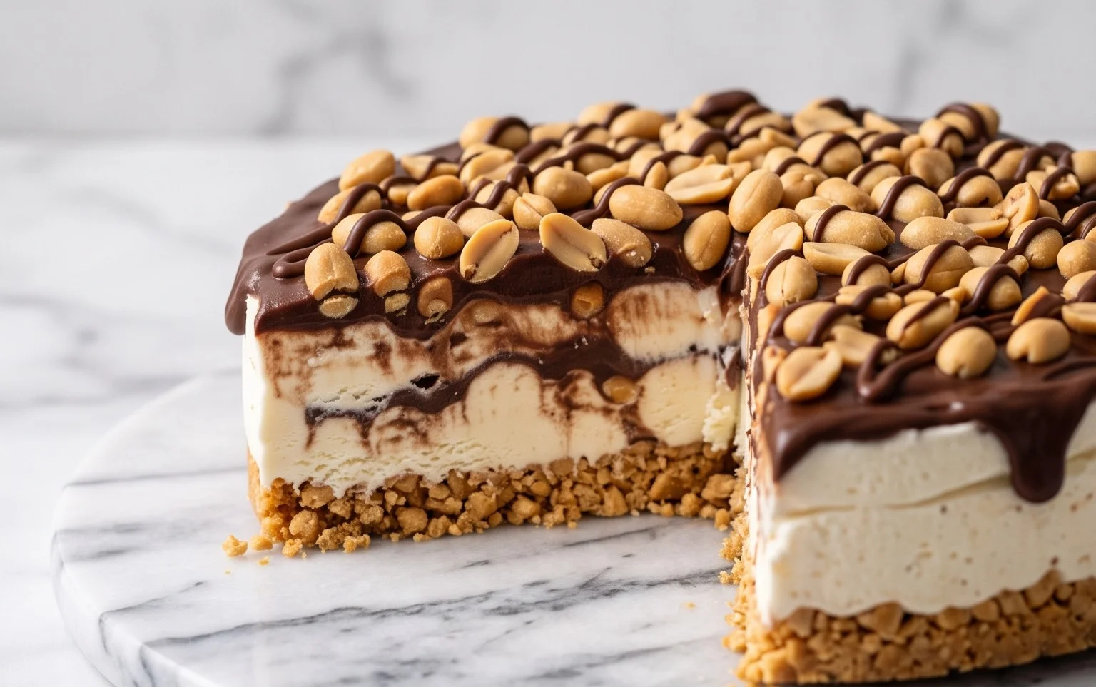 Buster Bar Ice Cream Cake