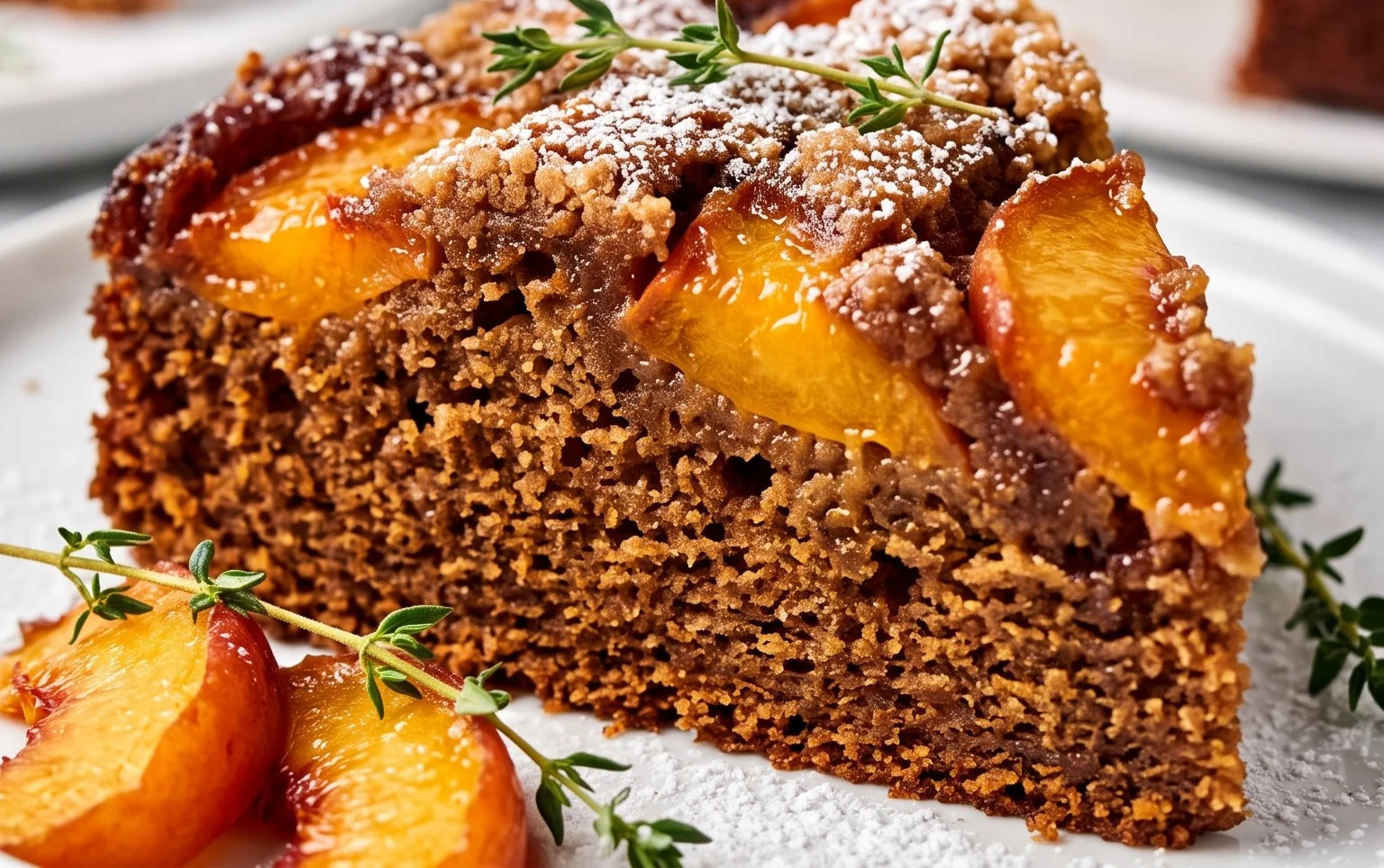 Brown Sugar Peach Cake